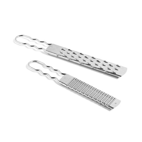 HAY Küchenreibe Slim Grater Silber Edelstahl Set von 2 27 / 33,5x4cm