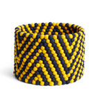 HAY Panier de rangement Bead Basket en laine jaune Ø40x30cm