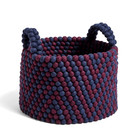 HAY Cesta de almacenaje Bead Basket lana azul oscuro Ø40x30cm