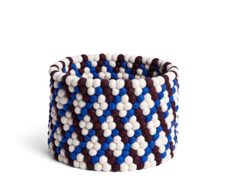 HAY Aufbewahrungskorb Perlenkorb braune Wolle Ø40x27cm