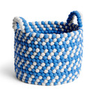 HAY Cesta de almacenamiento Bead Basket lana azul Ø40x32cm