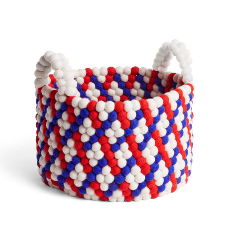 HAY Cestino portaoggetti Bead Basket rosso lana Ø40x27cm