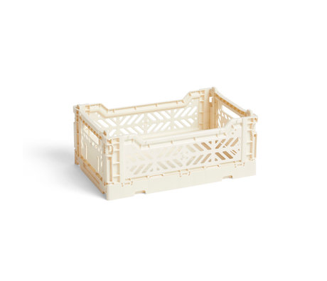 HAY Crate Color Crate S creme plast 26,5x17x10,5cm