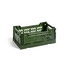 HAY Crate Color Crate S plástico verde oscuro 26,5x17x10,5cm