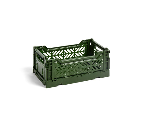 HAY Crate Color Crate S dark green plastic 26.5x17x10.5cm