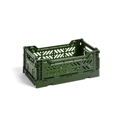 HAY Crate Color Crate S plástico verde oscuro 26,5x17x10,5cm