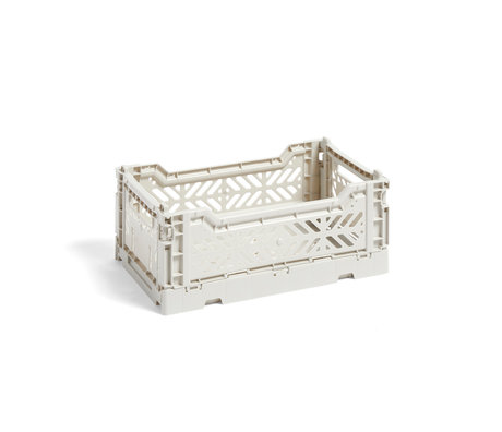 HAY Kistenfarbe Kiste S hellgrauer Kunststoff 26,5 x 17 x 10,5 cm