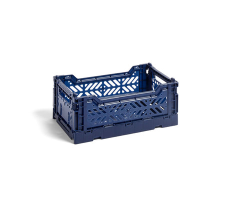 HAY Crate Color Crate S plastique bleu foncé 26,5x17x10,5cm