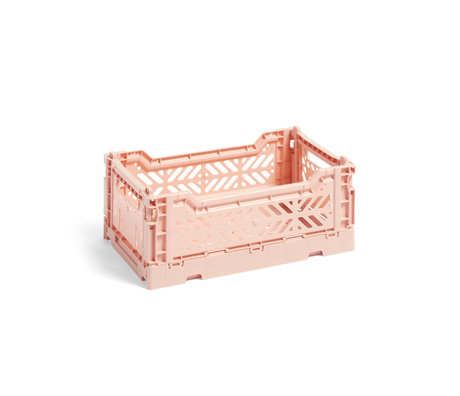 HAY Crate Color Crate S in plastica rosa chiaro 26,5x17x10,5cm