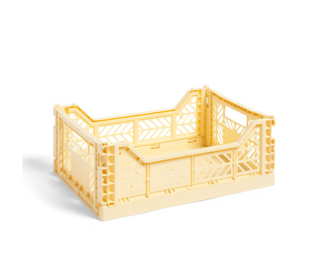HAY Crate Color Crate M plastica giallo chiaro 40x30x14,5cm