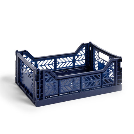 HAY Crate Color Crate M dark blue plastic 40x30x14.5cm