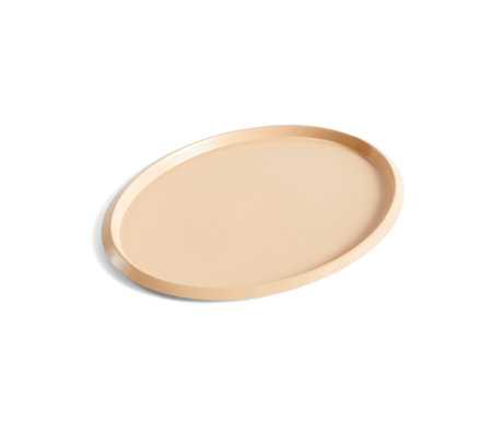 HAY Bakke Ellipse Bakke M beige stål 31,5x24,5x1,5cm