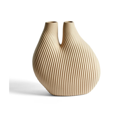 HAY Vase Kammer hellbeige Porzellan 20x14x22cm