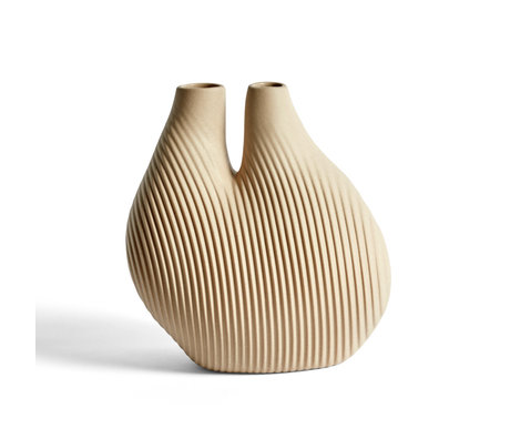 HAY Vase Kammer hellbeige Porzellan 20x14x22cm