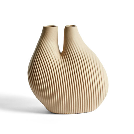 HAY Vase Kammer hellbeige Porzellan 20x14x22cm