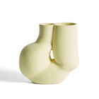 HAY Vase Chubby porcelaine jaune clair 20x10.5x19.5cm