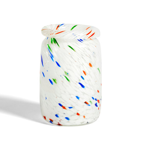 HAY Vase Splash Roll Neck M verre multicolore Ø14,3x22,2cm