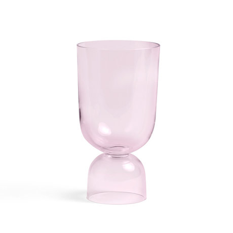 HAY Vase Bottoms Up S lyserødt glas Ø11,5x21,5cm