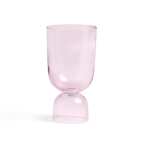 HAY Vaso Bottoms Up S vetro rosa chiaro Ø11,5x21,5cm