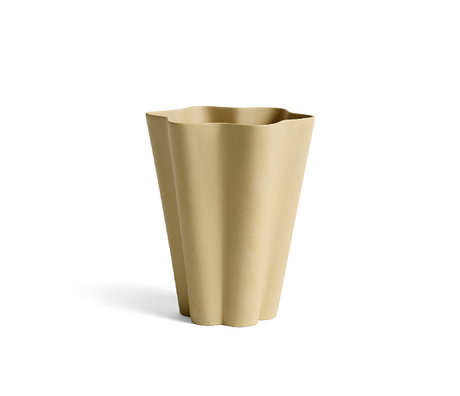 HAY Vase Iris L gul keramik Ø14x17cm