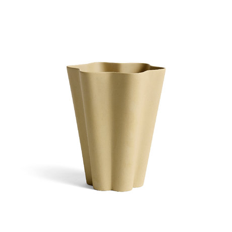 HAY Vase Iris L gul keramik Ø14x17cm