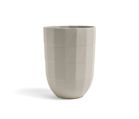 HAY Vase Papier Porzellan L hellgraue Keramik Ø14x19cm