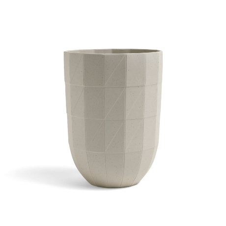 HAY Vase Papir Porcelæn L lys grå keramik Ø14x19cm