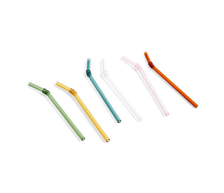 HAY Cannucce Sip Swirl multicolore set di 6 bicchieri Ø0,8x19cm