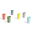 HAY Vaso Paquet plástico multicolor set de 6 Ø7,5x11cm