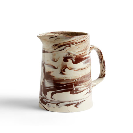 HAY Can Brocca marmorizzata porcellana marrone Ø16x21cm