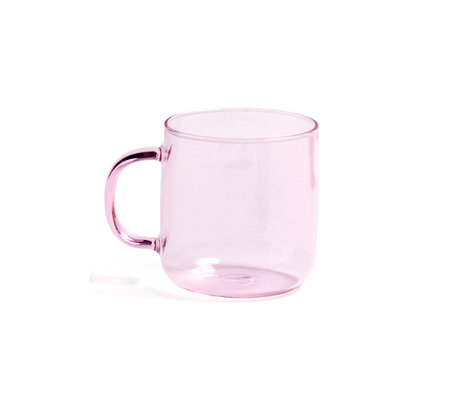 HAY Cup of Borosilicate 300ml pink glass Ø8x8.5cm