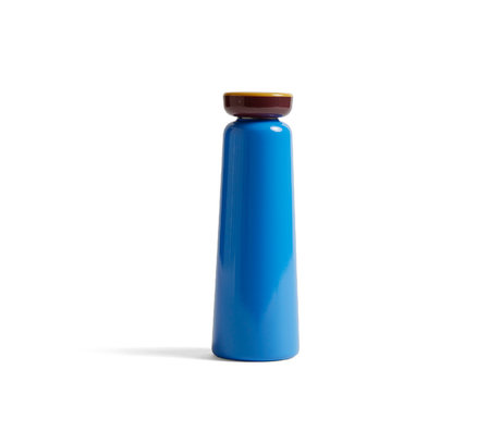 HAY Botella Sowden 0.35L azul acero inoxidable Ø7x20.5cm