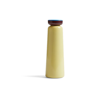 HAY Botella de acero inoxidable Sowden 0.35L amarillo claro Ø7x20.5cm