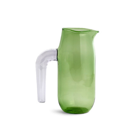 HAY Cruche L 1200ml verre vert Ø10x20.5cm