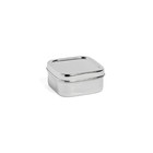 HAY Lunchbox Square XS silver stainless steel 10x10x5cm