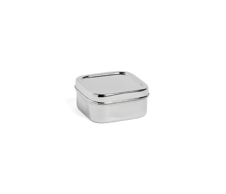 HAY Lunchbox Square XS argent inox 10x10x5cm