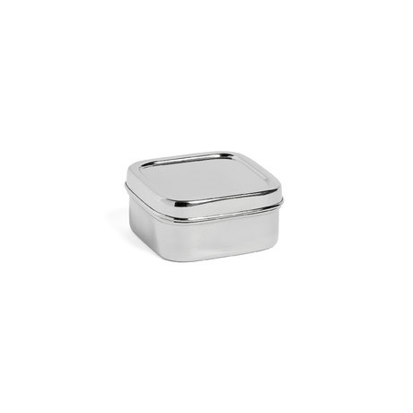 HAY Lunchbox Square XS argent inox 10x10x5cm