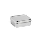 HAY Lunch box Square S argento in acciaio inossidabile 13,5x13,5x5cm