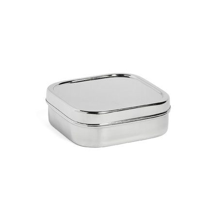HAY Lunchbox Square M Silber Edelstahl 16x16x5,5cm