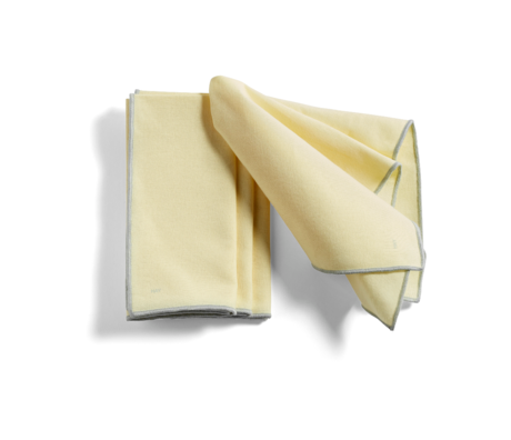 HAY Placemat Contour light yellow cotton set of 4 46x34cm