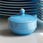 HAY Sugar bowl Rainbow light blue porcelain Ø10x8.5cm