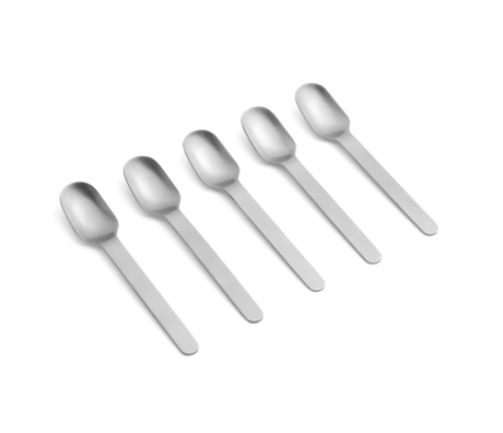 HAY Set di 5 cucchiai Everyday in acciaio inossidabile argento 18,5x3,5 cm