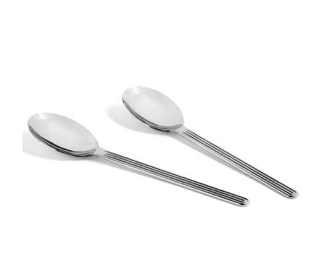 HAY Servierlöffel Sonntag Silber Edelstahl Set von 2 27,5x6cm