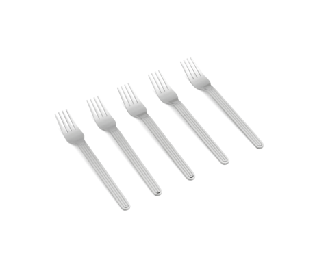 HAY Fourchette Sunday argent inox set de 5 19x2.5cm