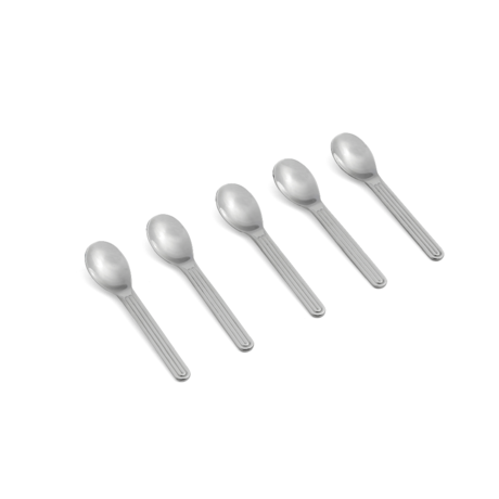 HAY Teaspoon Sunday silver stainless steel set of 5 13.5x3cm