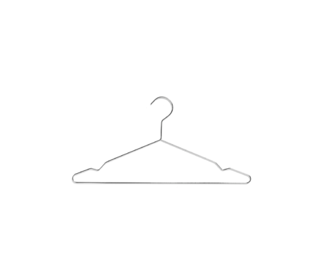 HAY Appendiabiti Hang in acciaio argento set di 5 42x20cm