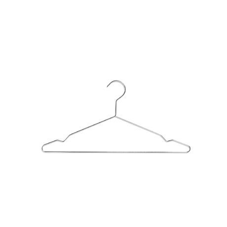 HAY Appendiabiti Hang in acciaio argento set di 5 42x20cm