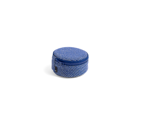 HAY Storage pouch Casette S blue textile Ø11x4cm