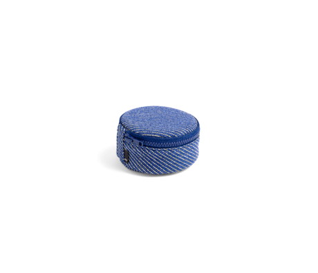 HAY Tasca portaoggetti Casette S tessuto blu Ø11x4cm