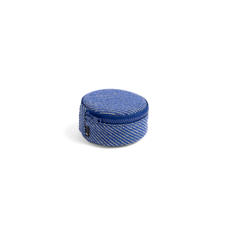 HAY Tasca portaoggetti Casette S tessuto blu Ø11x4cm